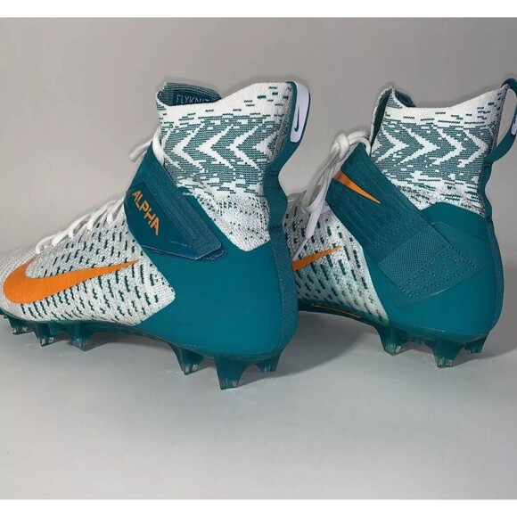 Nike Alpha Menace Elite 2 Football Cleats Miami Dolphins BV2077-108 Size 13 main image 8